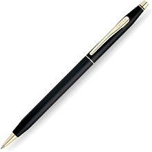 Ручка шариковая автоматическая "Cross Classic Century Classic Black", 0.7 мм, черный, золотистый, стерж. черный