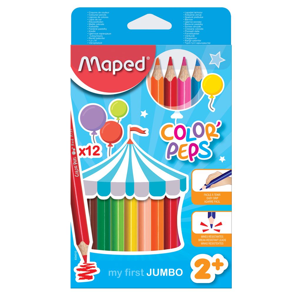 Цветные карандаши Maped "Сolor Peps Jumbo", 12 цветов