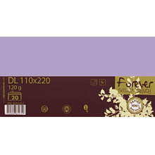 Конверт "Forever", 110x220 мм, 120г/м, лиловый 