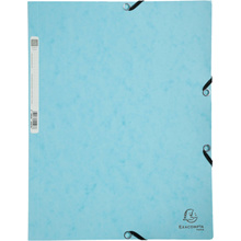 Папка на резинках "Aquarel", А4, 15 мм, картон, голубой